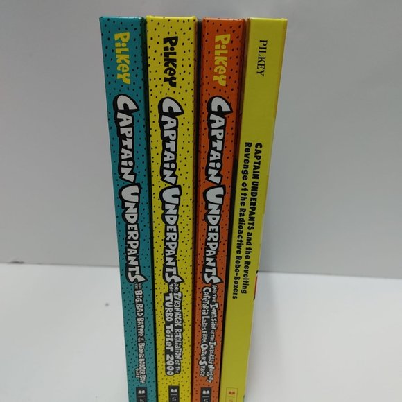 (4) CAPTAIN UNDERPANTS HARDCOVER BOOKS, ACTION ADVENTURE BOOKS TURBO TOILET - Picture 6 of 6